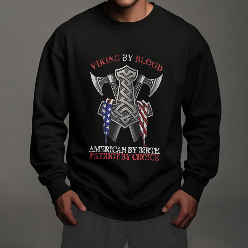 WorldNorse Viking By Blood Mjolnir Axe Celtic Knot Sweatshirt