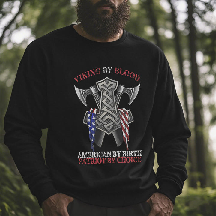 WorldNorse Viking By Blood Mjolnir Axe Celtic Knot Sweatshirt