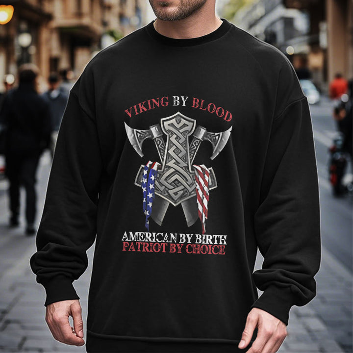 WorldNorse Viking By Blood Mjolnir Axe Celtic Knot Sweatshirt