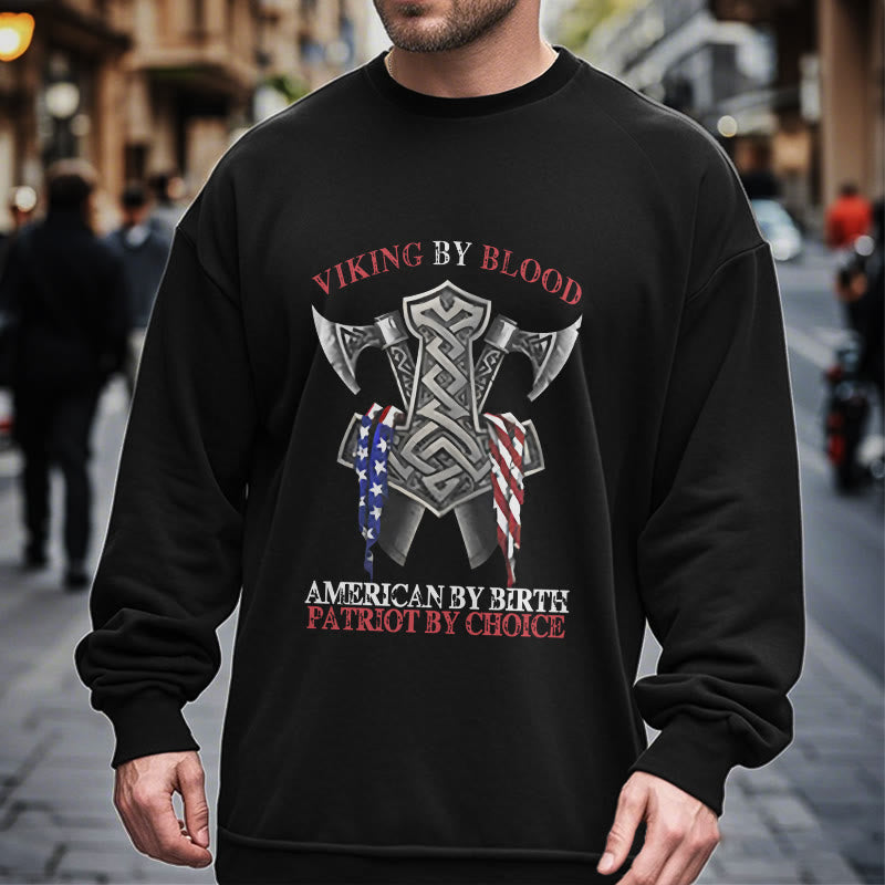 WorldNorse Viking By Blood Mjolnir Axe Celtic Knot Sweatshirt