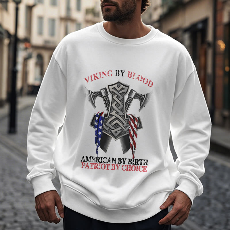 WorldNorse Viking By Blood Mjolnir Axe Celtic Knot Sweatshirt - image 14