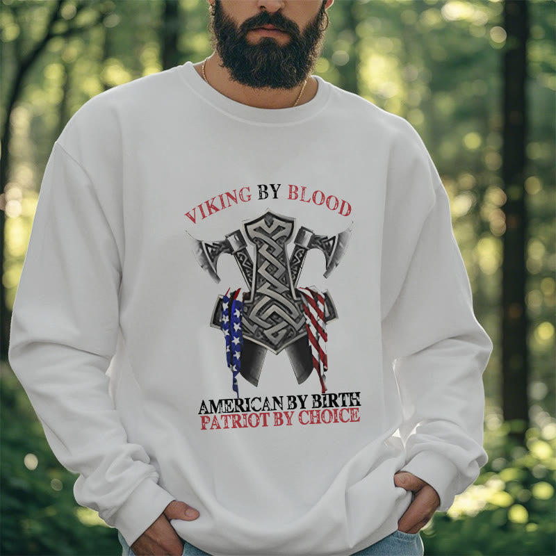 WorldNorse Viking By Blood Mjolnir Axe Celtic Knot Sweatshirt