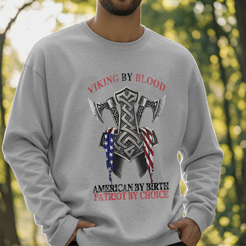 WorldNorse Viking By Blood Mjolnir Axe Celtic Knot Sweatshirt