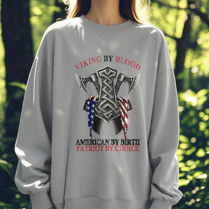 WorldNorse Viking By Blood Mjolnir Axe Celtic Knot Sweatshirt