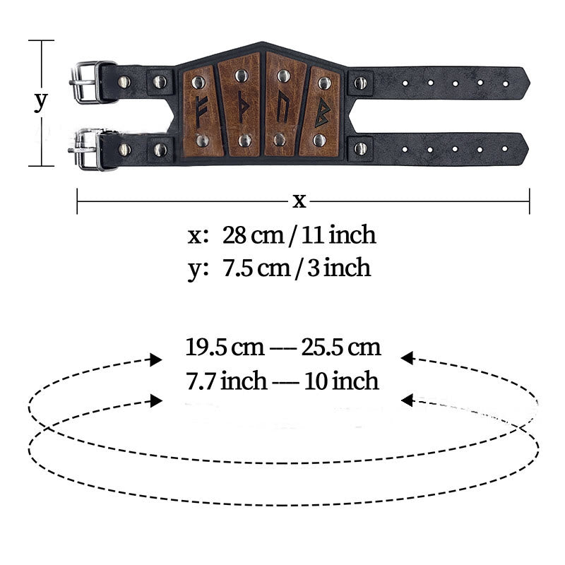 WorldNorse Nordic Runes Wristband Bracelet - image 6