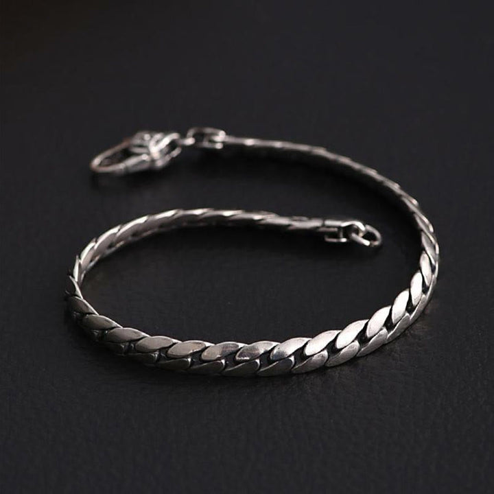 WorldNorse Flat Cuban Link Clasp Bracelet