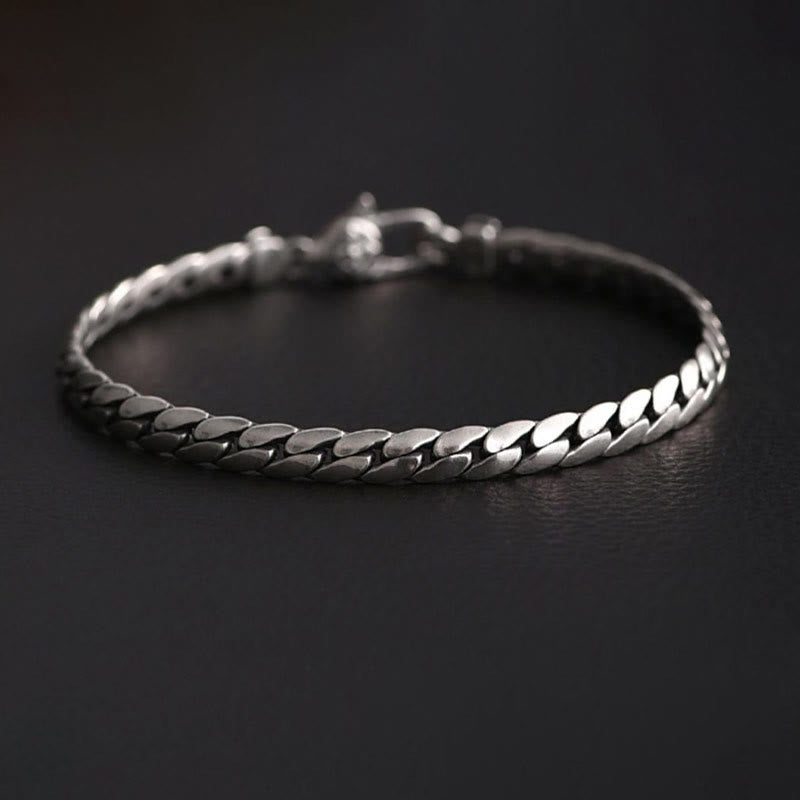 WorldNorse Flat Cuban Link Clasp Bracelet