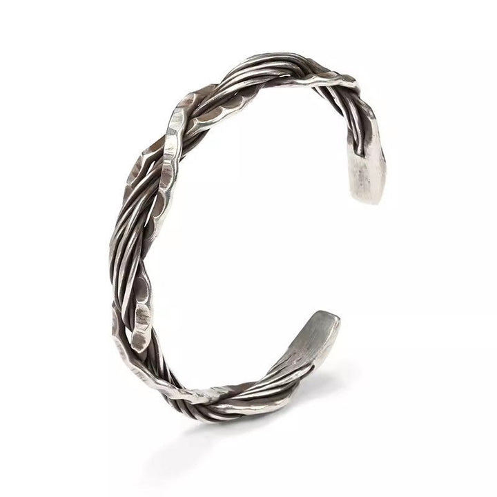 WorldNorse Handmade Hammered Braided Bracelet