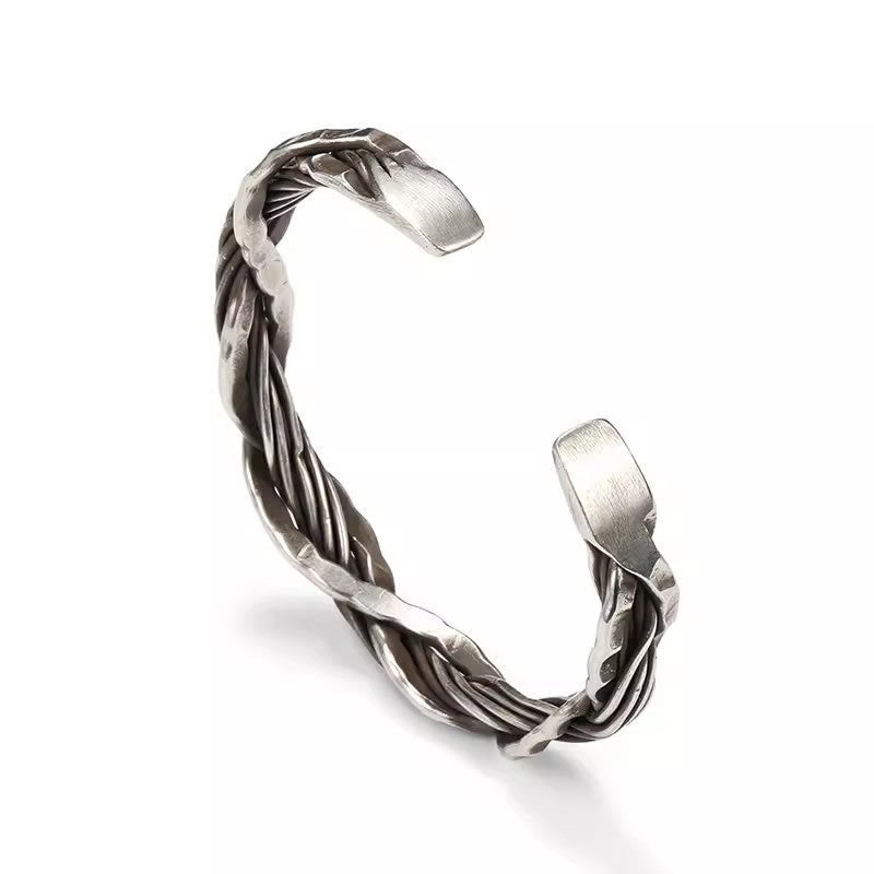 WorldNorse Handmade Hammered Braided Bracelet