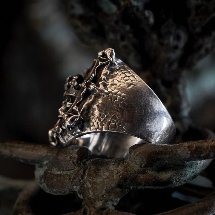 WorldNorse Crown Emperor Skull Ring