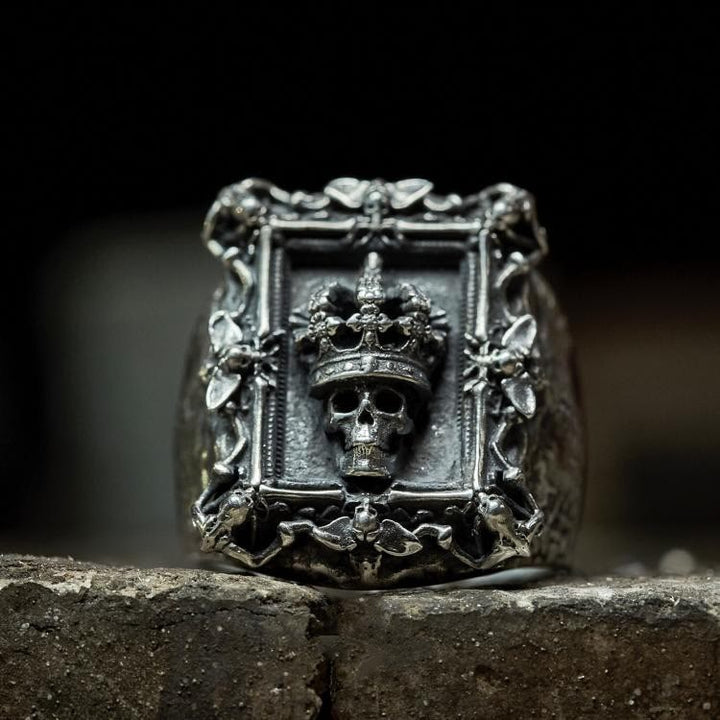 WorldNorse Crown Emperor Skull Ring