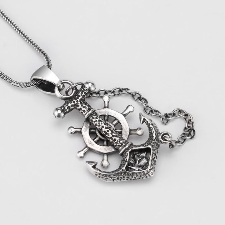 WorldNorse Marine Anchor Wheel Necklace