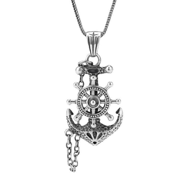 WorldNorse Marine Anchor Wheel Necklace