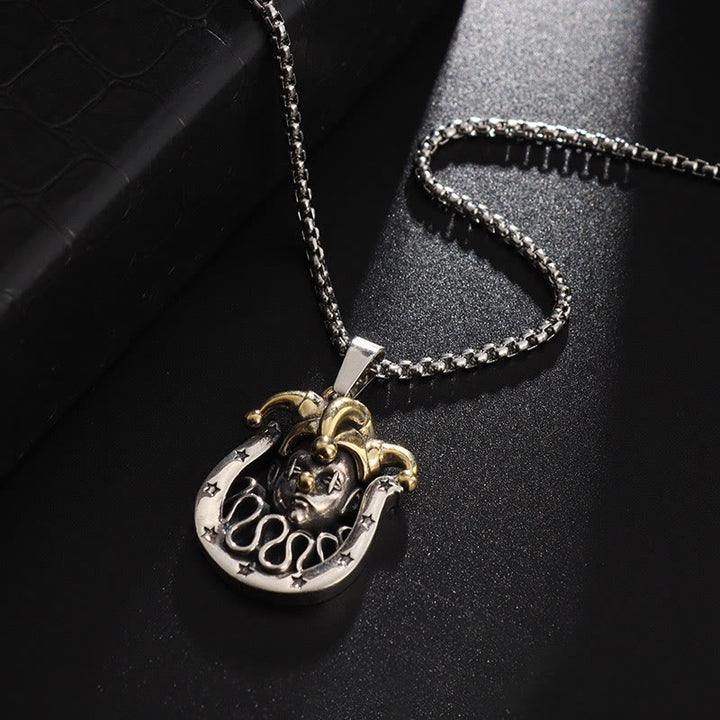 WorldNorse Clown Horseshoe Star Necklace