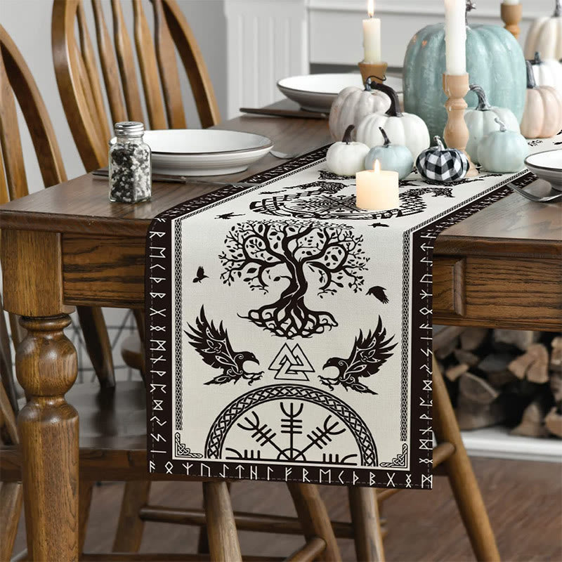 WorldNorse Yggdrasil Mjolnir Table Runner