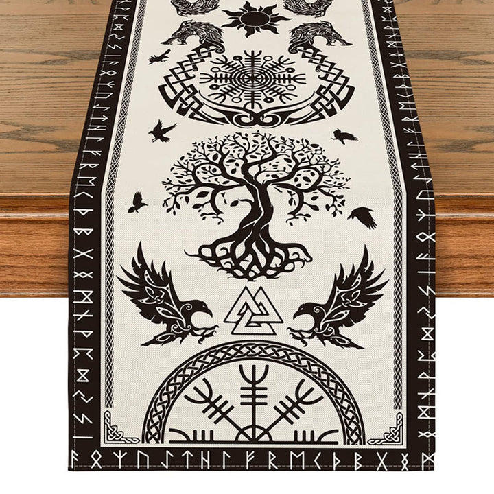 WorldNorse Yggdrasil Mjolnir Table Runner