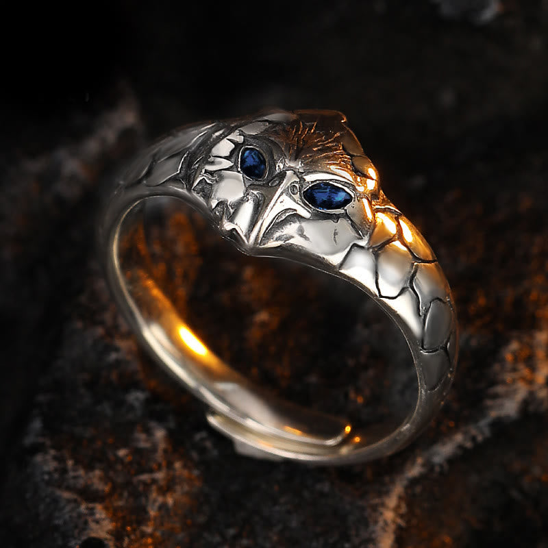 FREE Today: Retro Blue Eye Owl Adjustable Ring