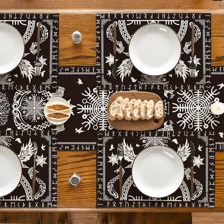 WorldNorse Celtic Knot Raven Table Runner