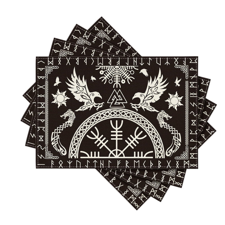 WorldNorse Celtic Knot Raven Table Runner