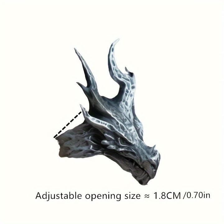 WorldNorse Vintage Dragon Head Design Open Ring