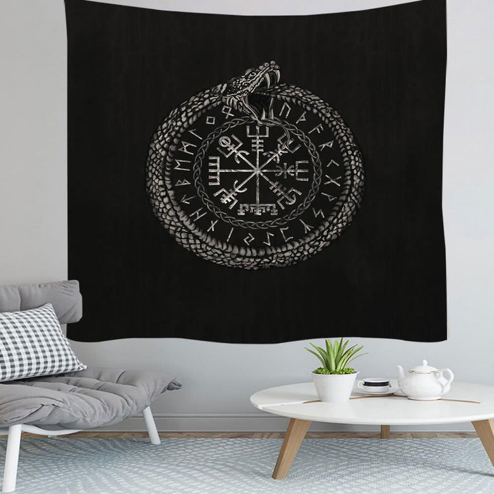 WorldNorse Viking Wolves Rune Tapestry