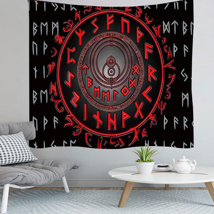 WorldNorse Yggdrasil Wolves Rune Tapestry