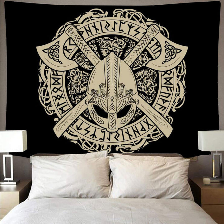 WorldNorse Viking Wolves Rune Tapestry