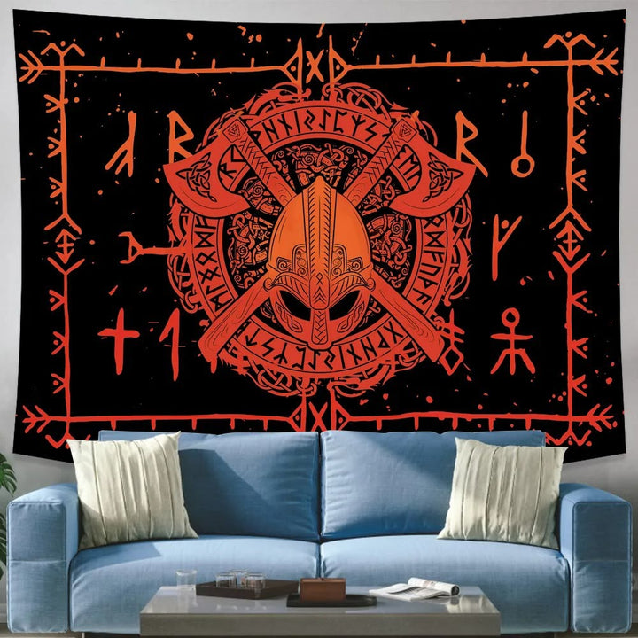 WorldNorse Mjolnir Yggdrasil Rune Tapestry