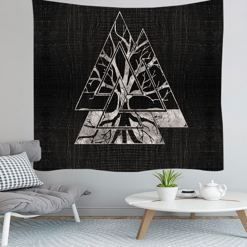 WorldNorse Viking Valknut Raven Tapestry