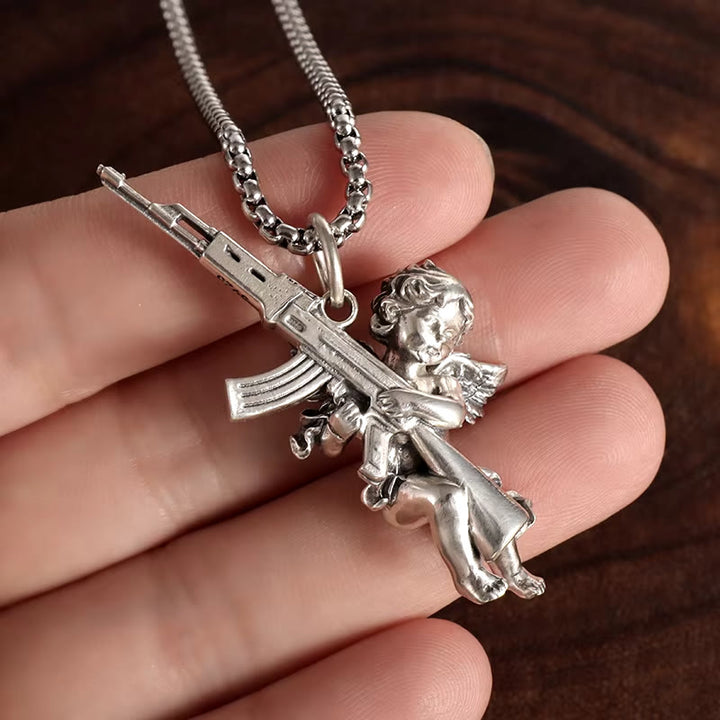 FREE Today: Angel Cupid Machine Gun Necklace