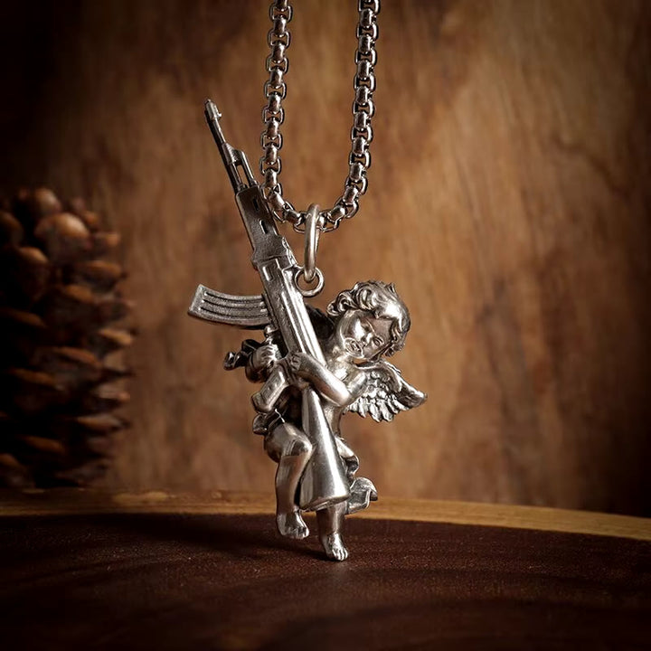 FREE Today: Angel Cupid Machine Gun Necklace