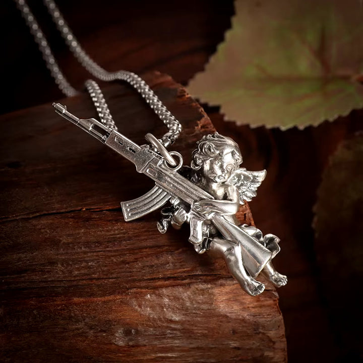 FREE Today: Angel Cupid Machine Gun Necklace