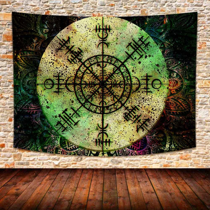 WorldNorse Helm of Awe Rune Tapestry