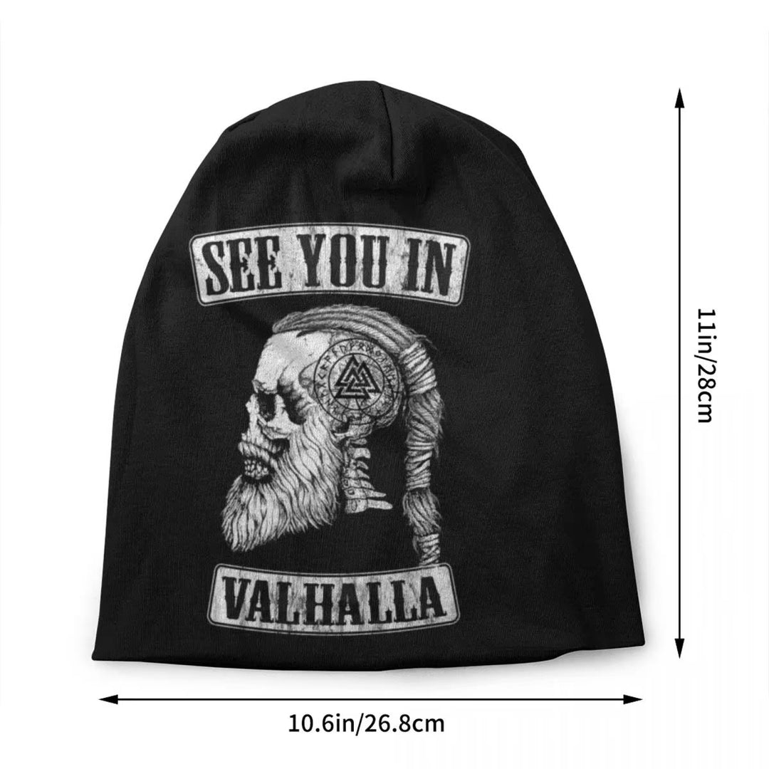 WorldNorse Valknut Valhalla Skull Beanie