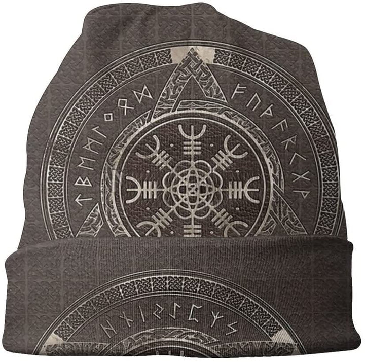 WorldNorse Viking Rune Aegishjalmur Beanie