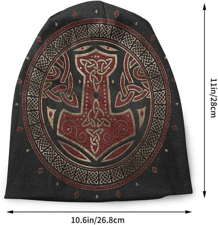 WorldNorse Intricate Mjolnir Celtic Knot Beanie