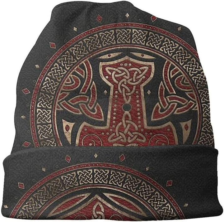 WorldNorse Intricate Mjolnir Celtic Knot Beanie