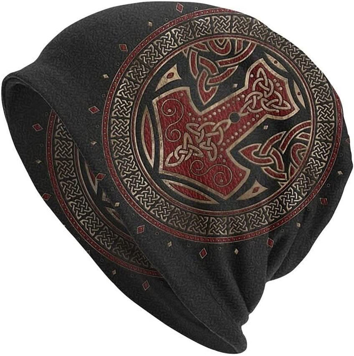 WorldNorse Intricate Mjolnir Celtic Knot Beanie