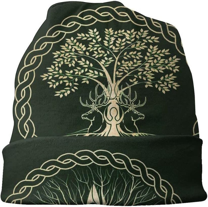 WorldNorse Tree Of Life Deer Beanie