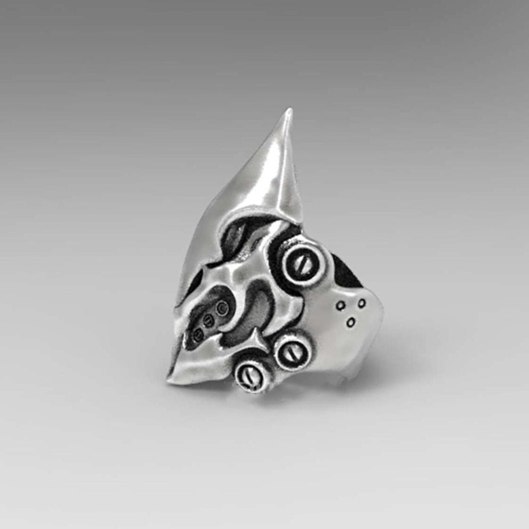 FREE Today: Silver Geek Mechanical Mecha Ring