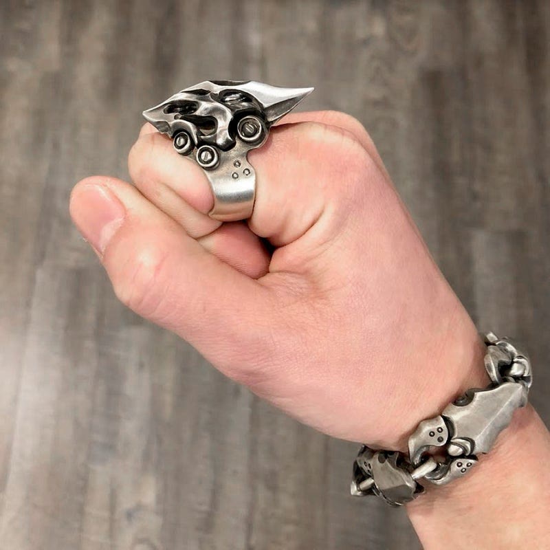 FREE Today: Silver Geek Mechanical Mecha Ring