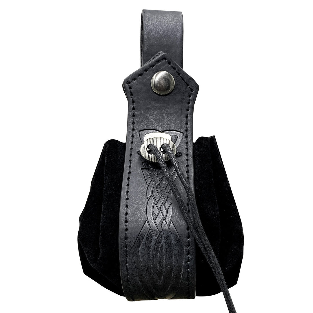 FREE Today: Viking Leather Vegvisir and Dragon Pouch Bag - Sword Knot - Black - image 27