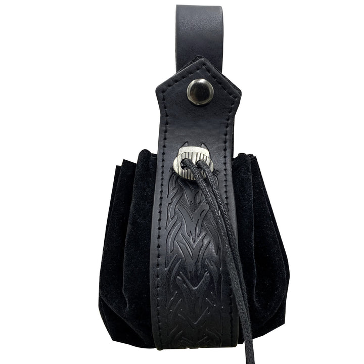 FREE Today: Viking Leather Vegvisir and Dragon Pouch Bag - Bone Knot - Black - image 31