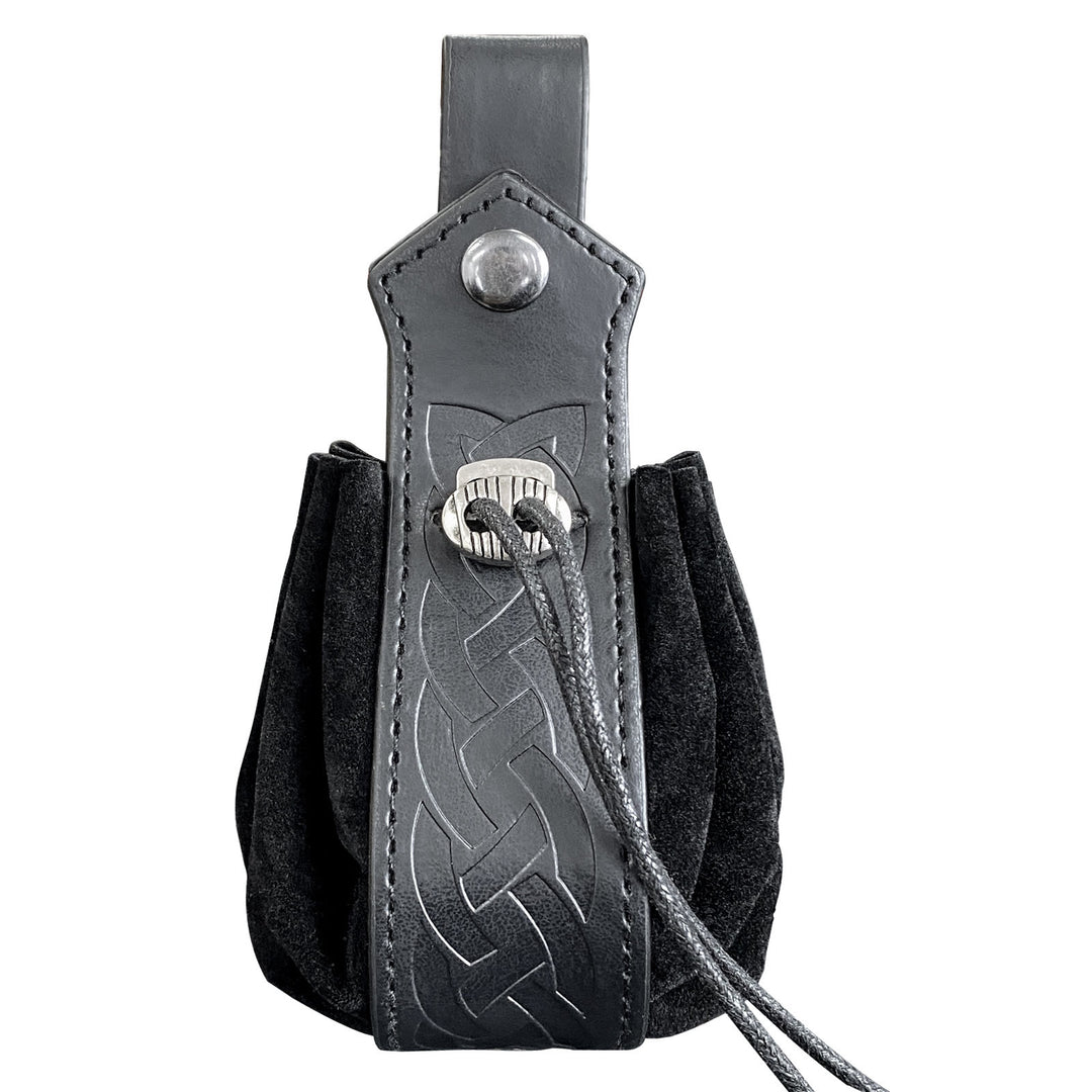 FREE Today: Viking Leather Vegvisir and Dragon Pouch Bag - Celtic Knot - Black - image 29