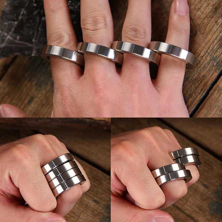 FREE Today: Rotatable Folding Stainless Steel Defense Ring