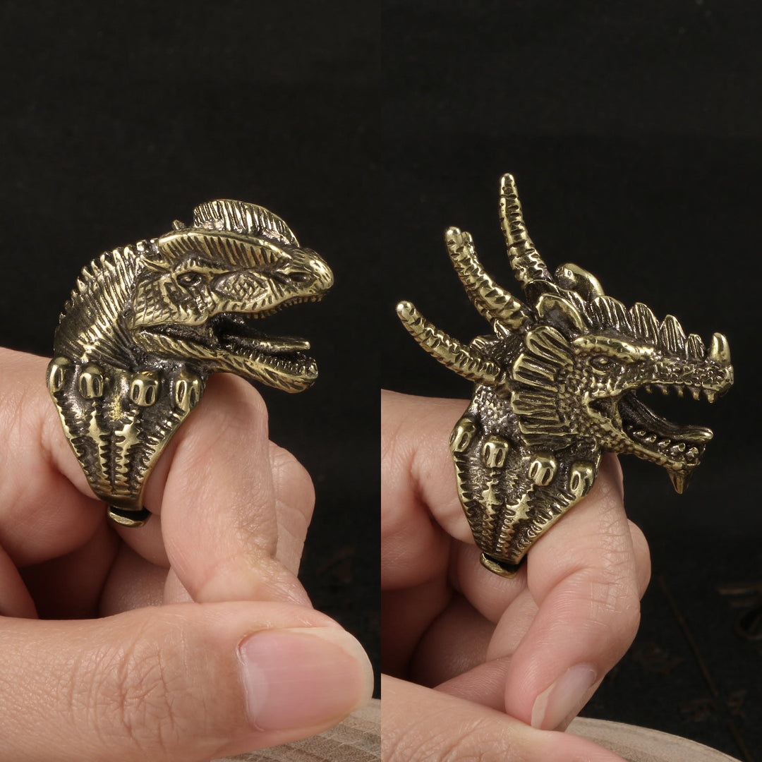 WorldNorse Warcraft Tyrannosaurus Dragon Head Ring - image 7