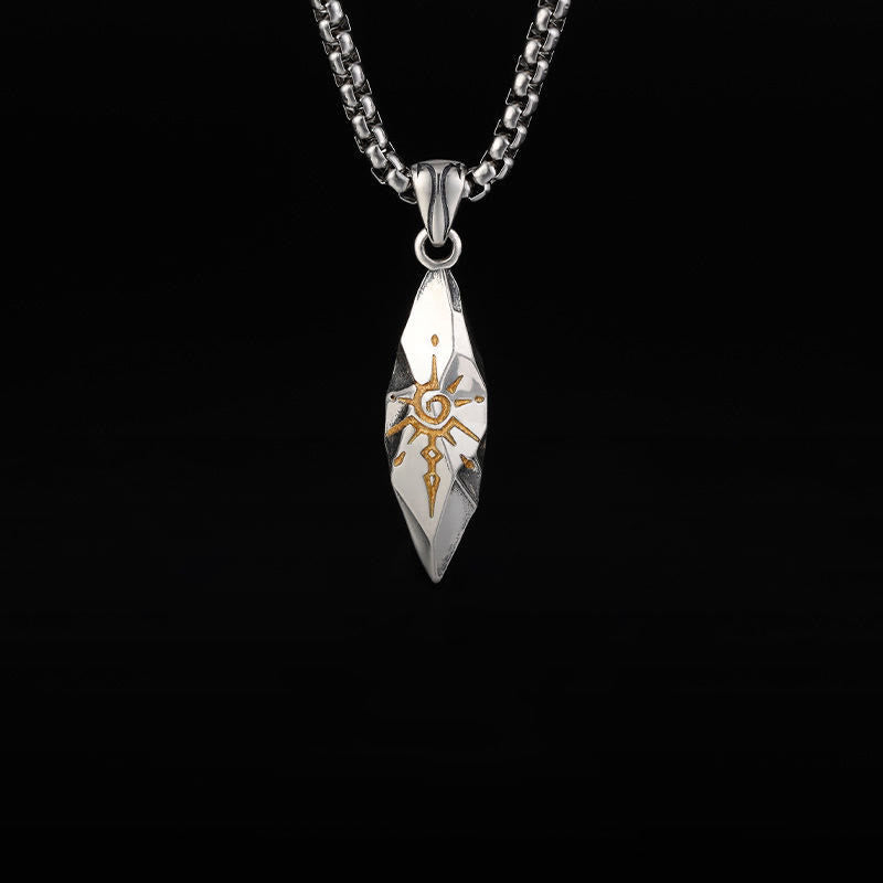 WorldNorse Wish Emblem Hammered Necklace - Silver - image 5