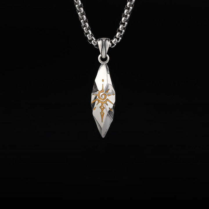 WorldNorse Wish Emblem Hammered Necklace - Silver - image 5