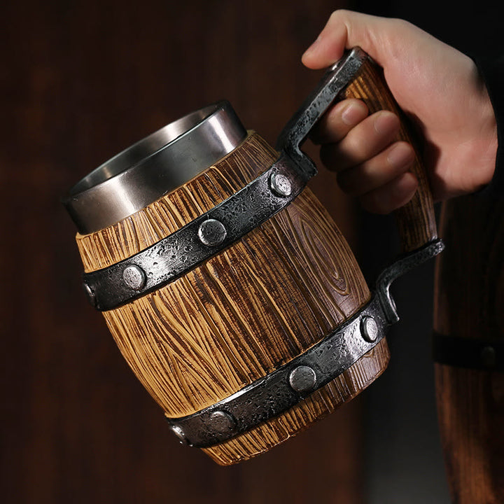 WorldNorse Resin Wooden Beer Mug