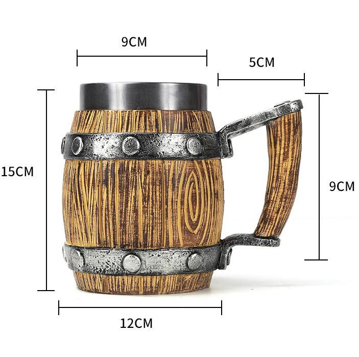 WorldNorse Resin Wooden Beer Mug